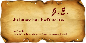 Jelenovics Eufrozina névjegykártya
